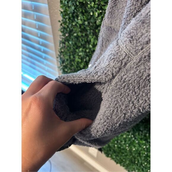 Ivivva Girl 14 Vest Top Gray Reversible Snap Fleece Collar Sleeveless Knit - Picture 4 of 7